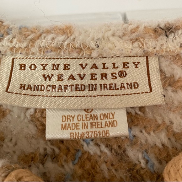 Made in Ireland Wool Boyne Valley Weavers Sweater Shawl - Picture 5 of 8